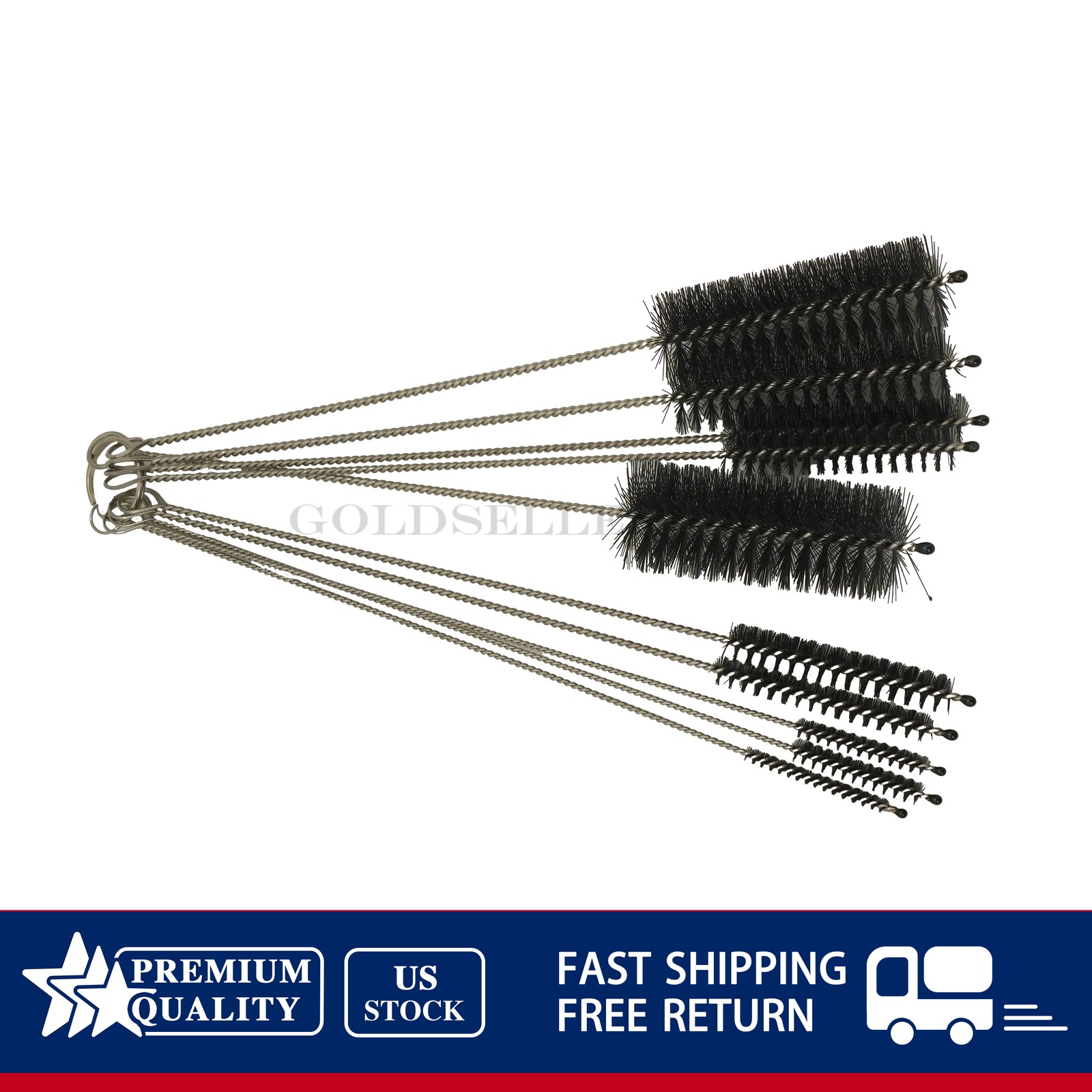 NEW 10PCS Set Nylon Straw Brush Cleaner Bottle Tube Pipe Small Long Cleaning
