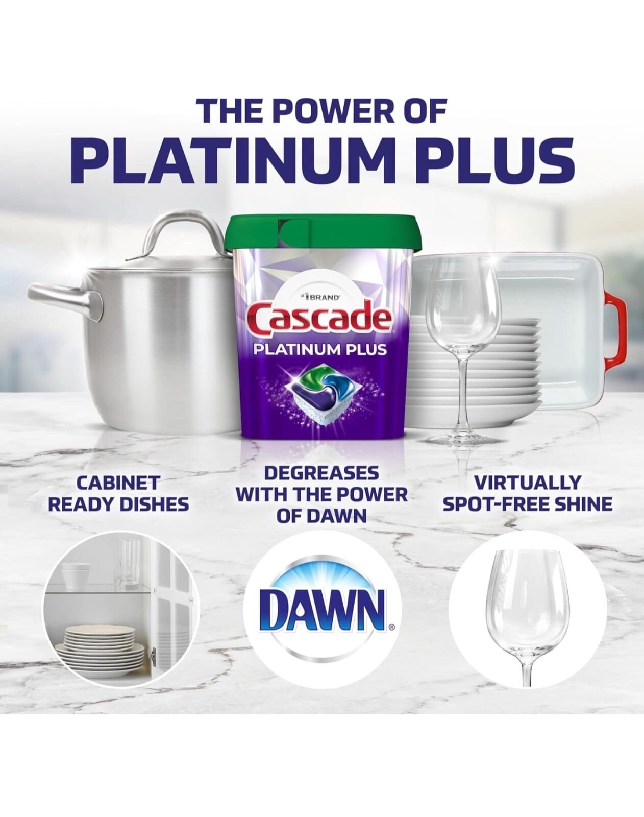 Cascade Platinum Plus ActionPacs Dishwasher Detergent Pods, Fresh Scent (81 Ct)