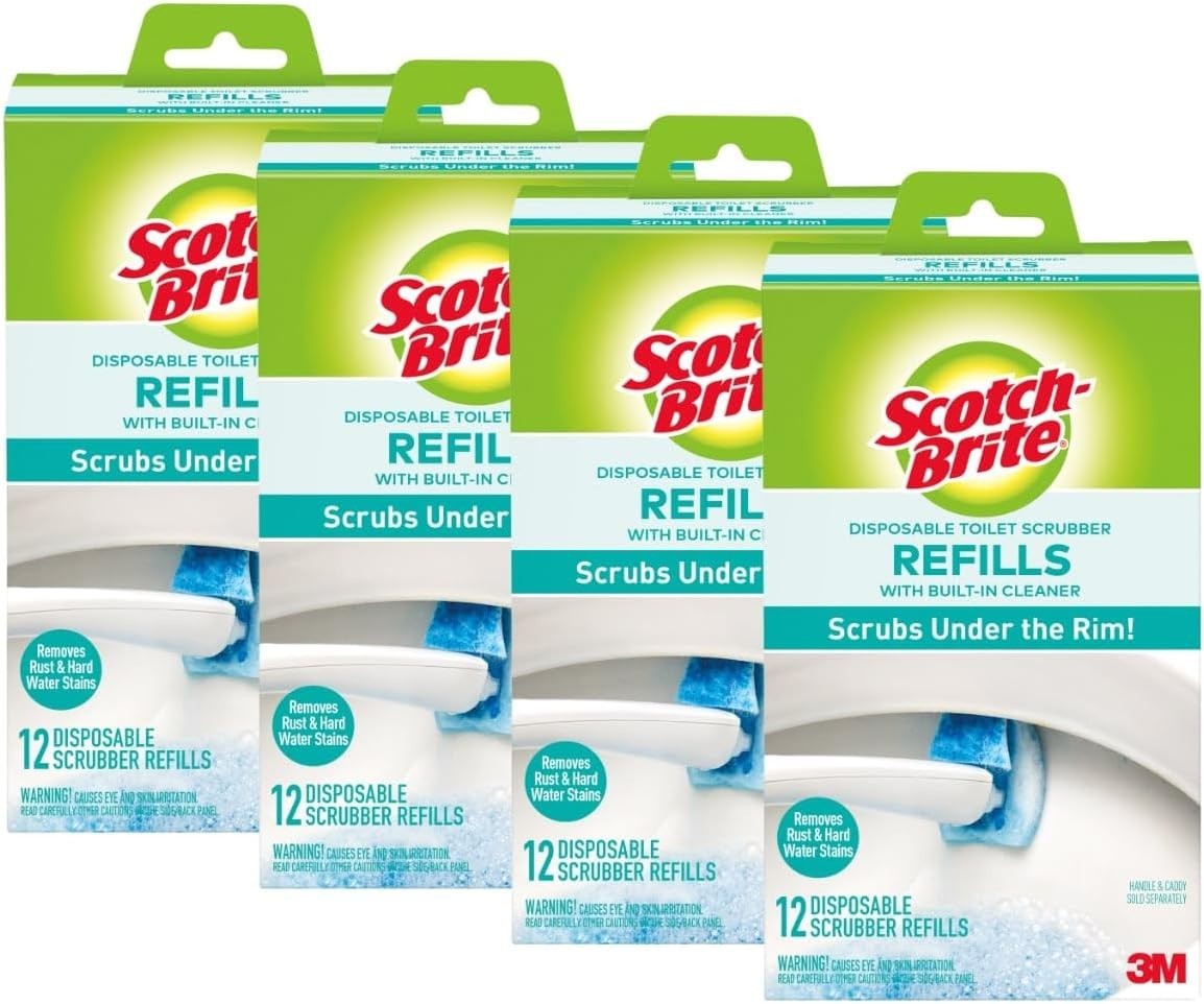 Scotch-Brite 48 Disposable Toilet Scrubber Refills for Rust & Hard Water Stains
