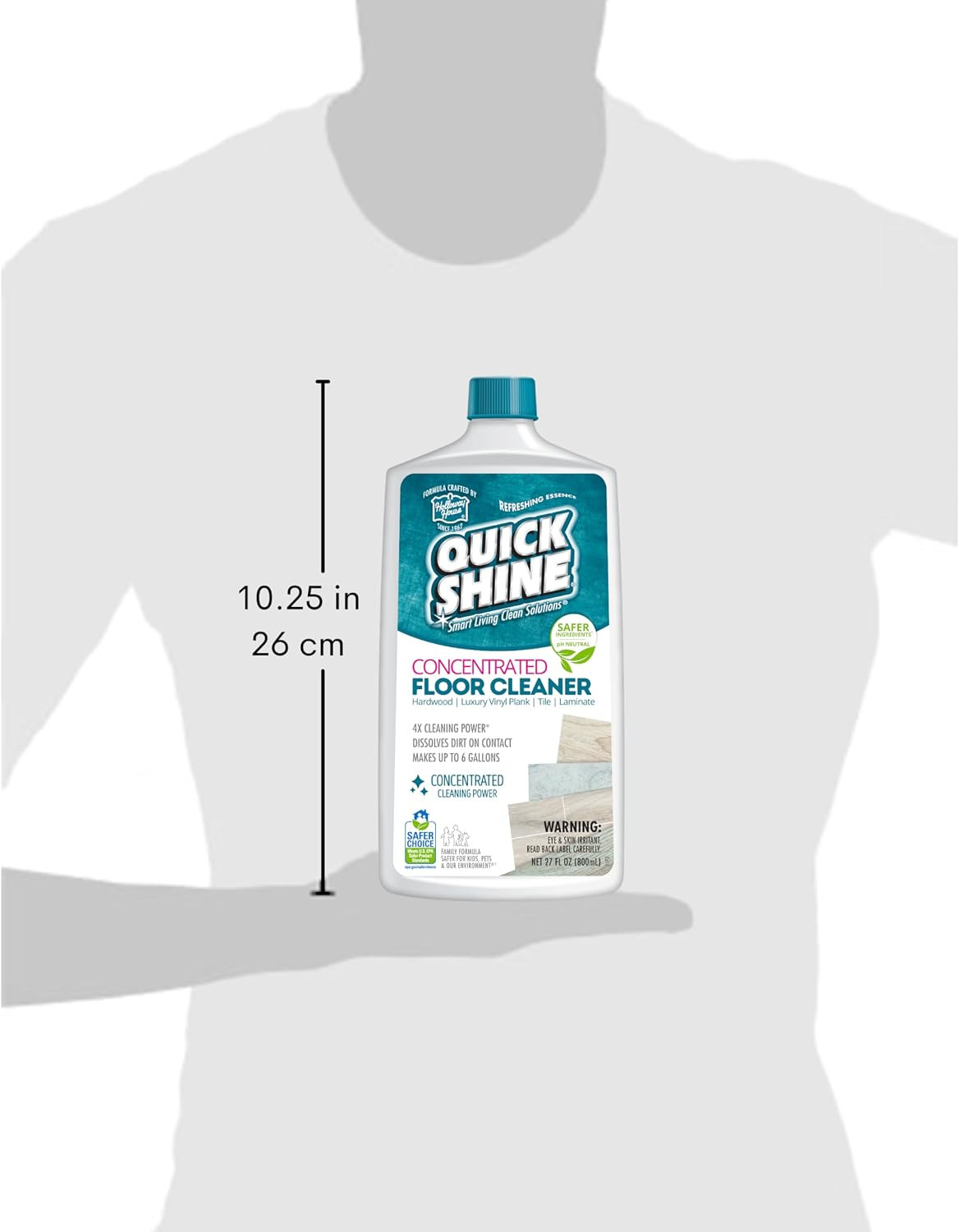 Quick Shine Concentrated Floor Cleaner 27 Oz Makes 27 Gallons Hardwood Tile