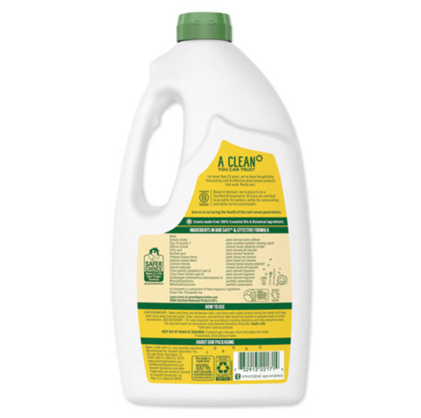 Seventh Generation Natural Automatic Dishwasher Gel, Lemon Scent, 42 oz Bottle