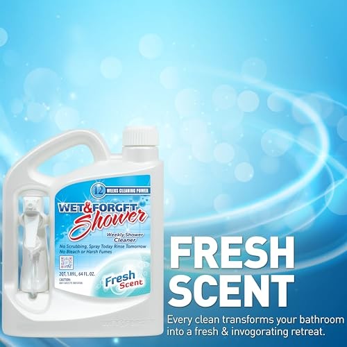 Wet & Forget Shower Cleaner Spray 64oz No-Scrub Weekly Bathroom Soap Scum Remove