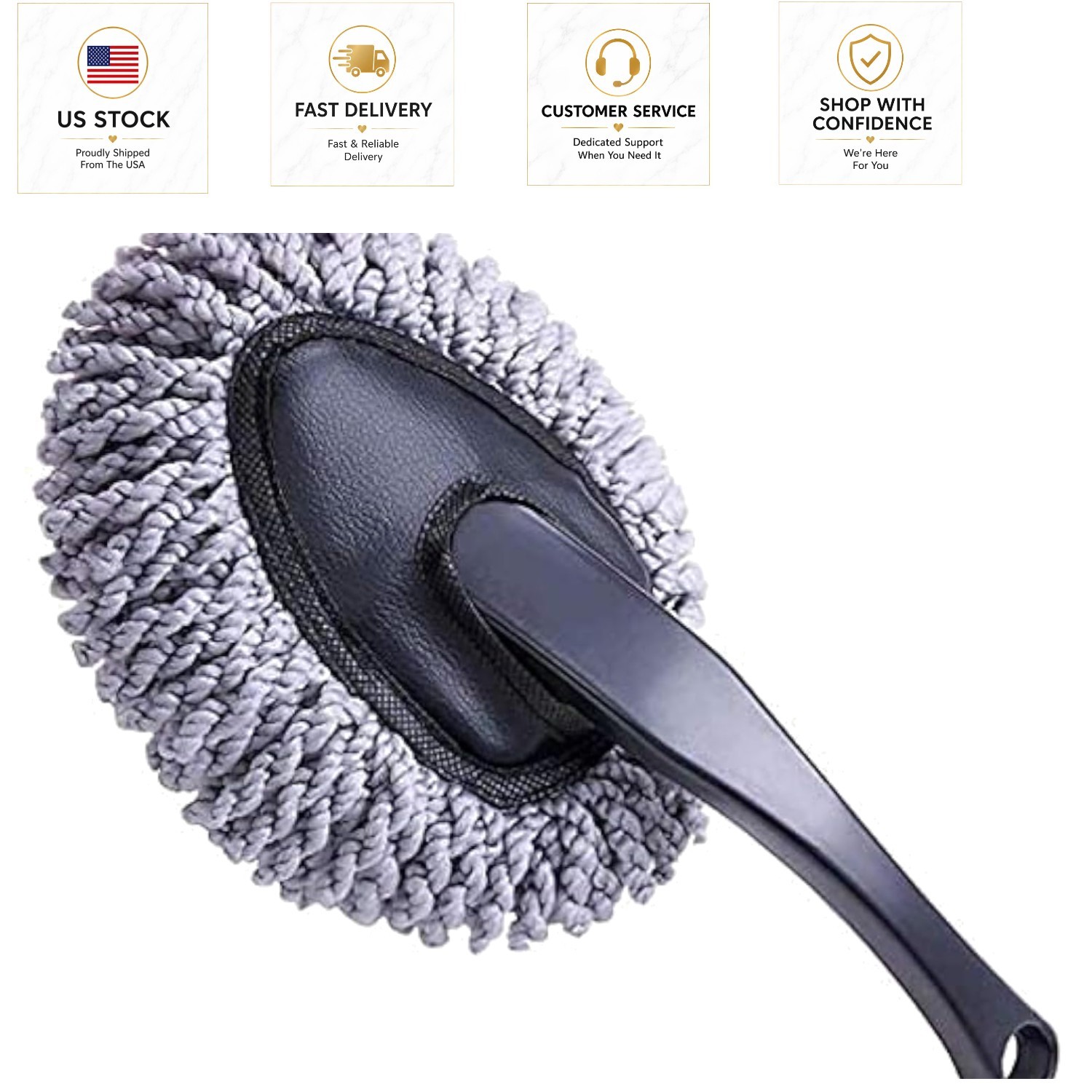Lightweight Machine Washable Car Duster – Lasting Quality in Eco-Friendly Gray