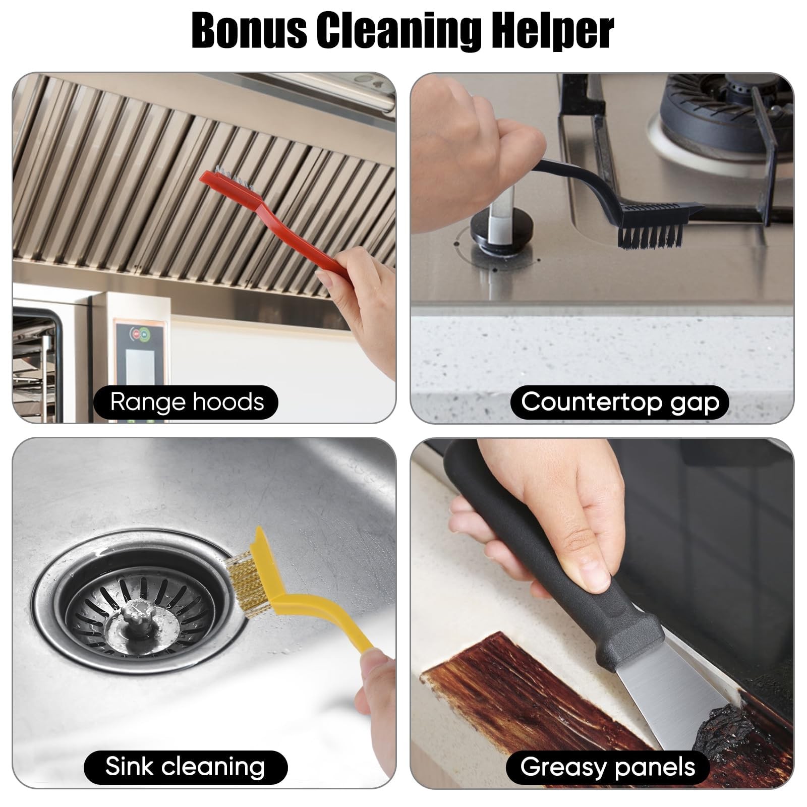 Crevice Cleaning Brush,12 Pcs Cleaning Supplies Cleaning Brush Tools,Hard Bri…