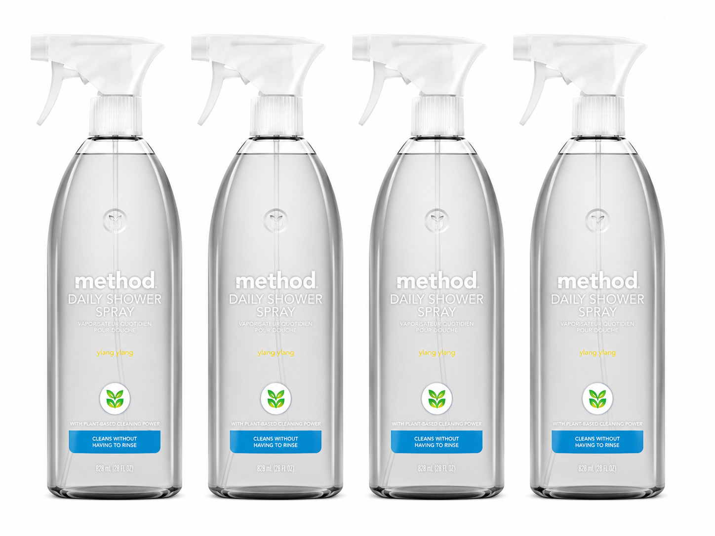 Method Daily Shower Spray Ylang Ylang 28 oz (828 mL) Pack of 4 Bathroom Cleaner