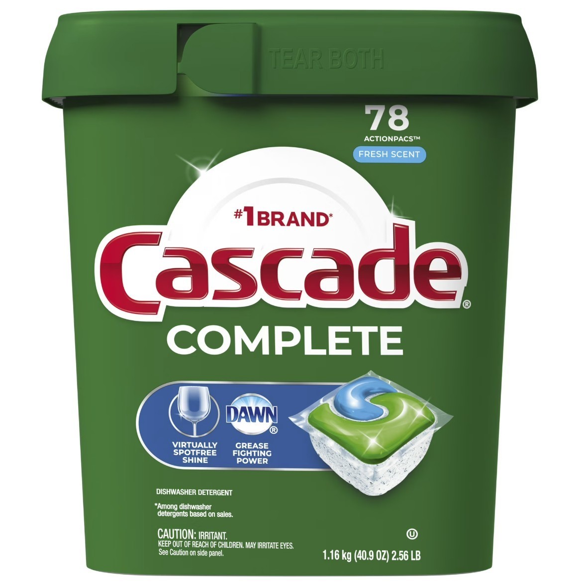 [SALE] Cascade Complete ActionPacs Dishwasher Detergent Fresh 78 Count 2 Pack