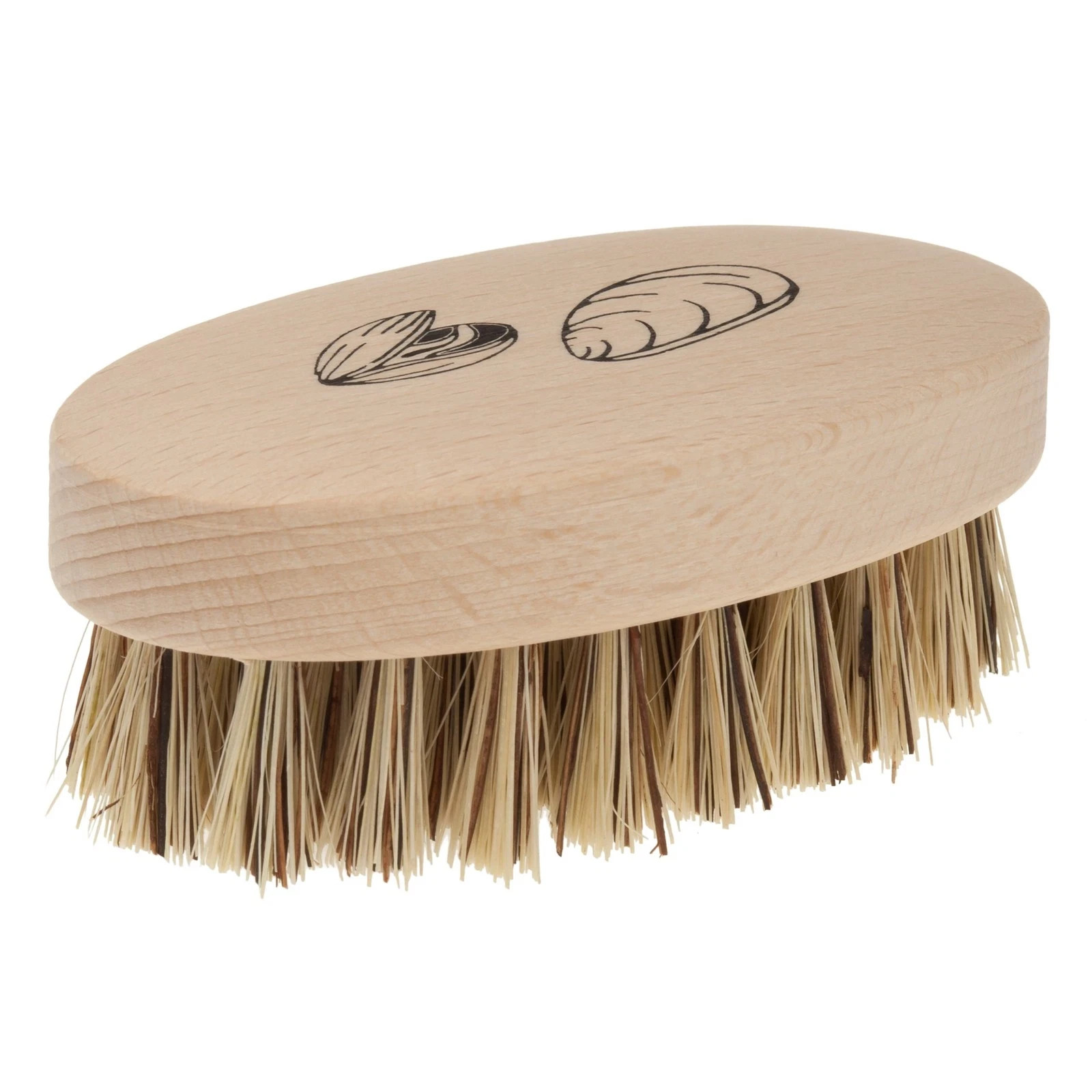 REDECKER Mussel Brush with Beechwood Handle, 3-3/4-Inches, Set of 2 – Brush f…