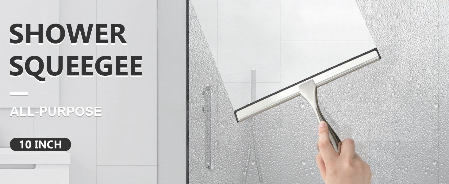Hiware All-Purpose Shower Squeegee for Shower Doors, Bathroom, Window and Car