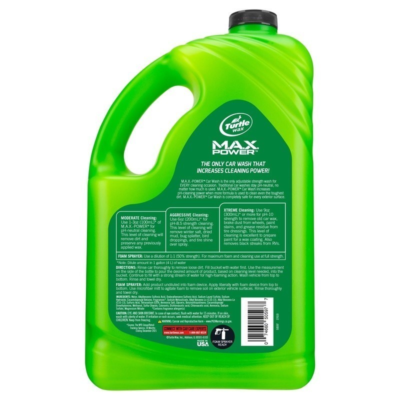 Max-Power Car Wash Soap W/ 3 Levels Cleaning Ultimate Shine & Protection New