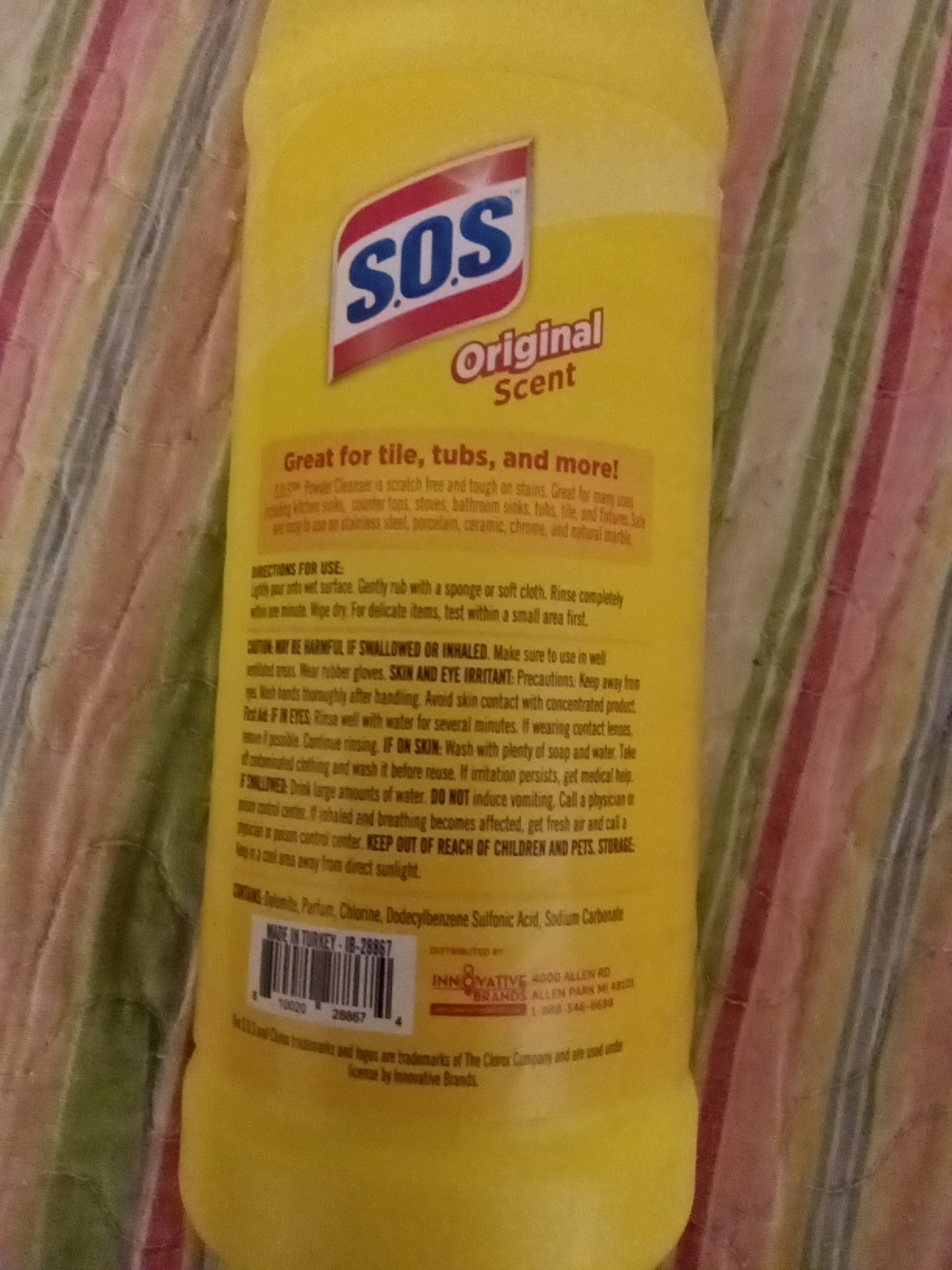SOS Cleanser Powder w/ Power of Clorox Bleach Original Scent Lot of 2 21 oz