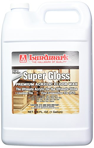 Lundmark Super Gloss Acrylic, Extra Heavy-Duty Hard Finish Floor Wax, 1-Gallon,