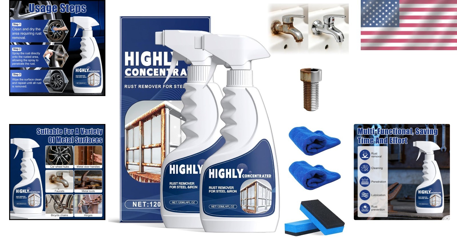 Highly Concentrated Rust Remover – Instant Rust Solution for Metal Surfaces