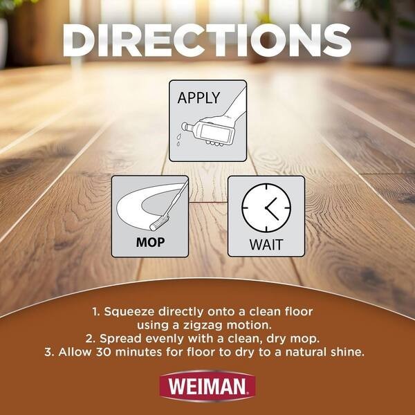 Weiman Wood Floor Polish and Restorer – 32 Ounce – High-Traffic Hardwood