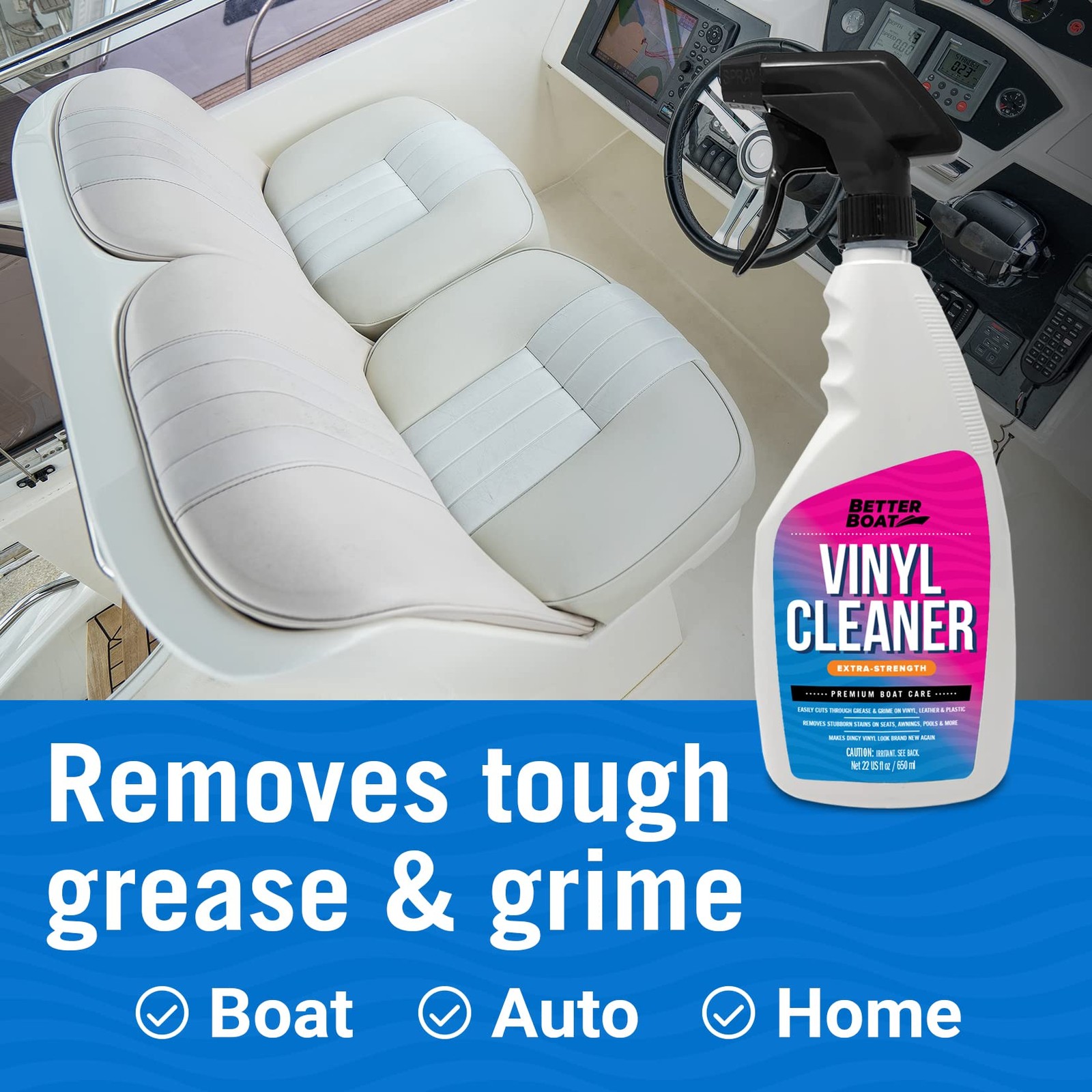 Boat Vinyl Cleaner Upholstery And Seat Cleaner Protectant For Marine Vinyl Windo