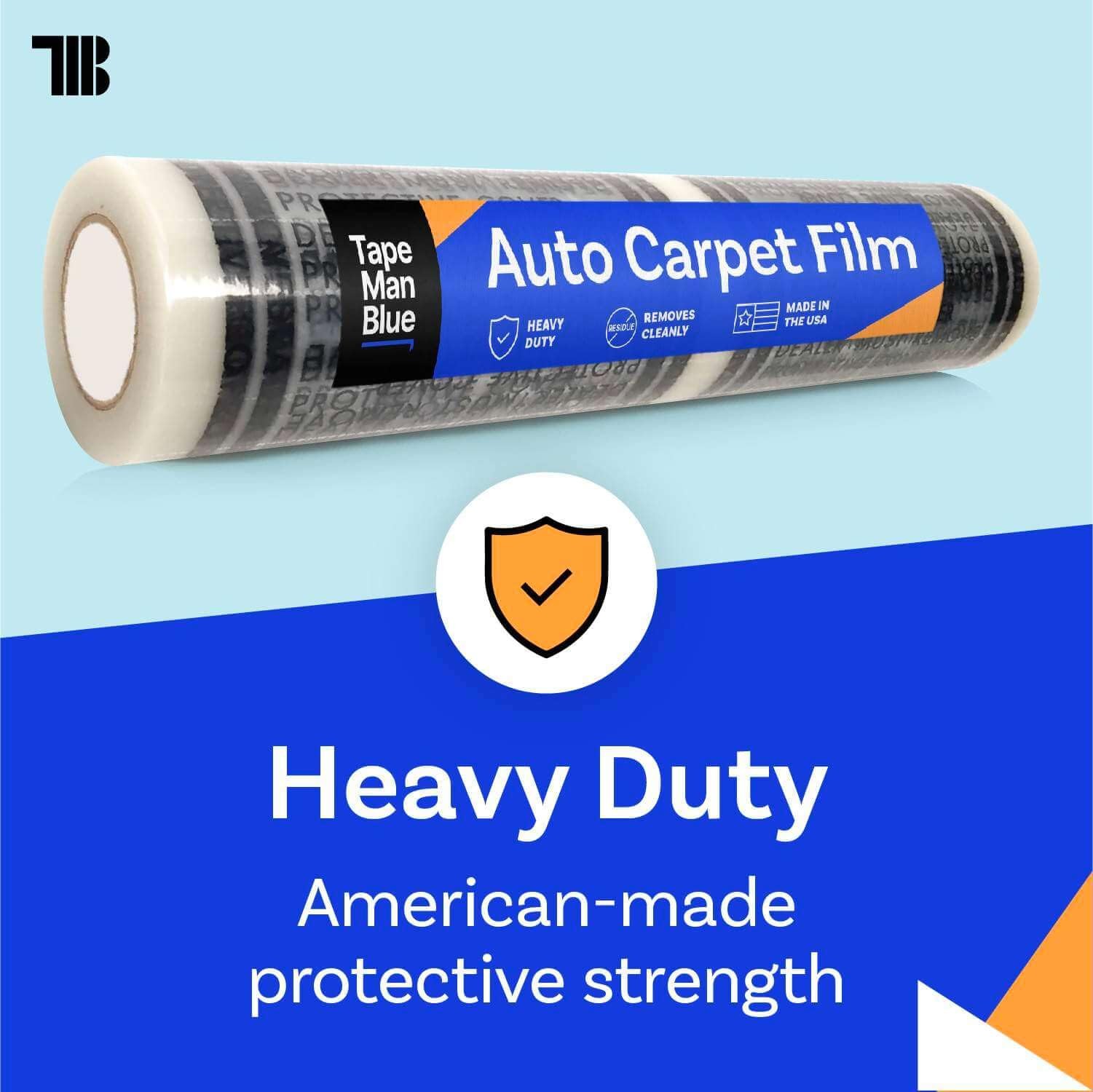 Auto Carpet Film, 24” Roll with 21” Perforation, 4 Mils Thick, Dealer Must Re…