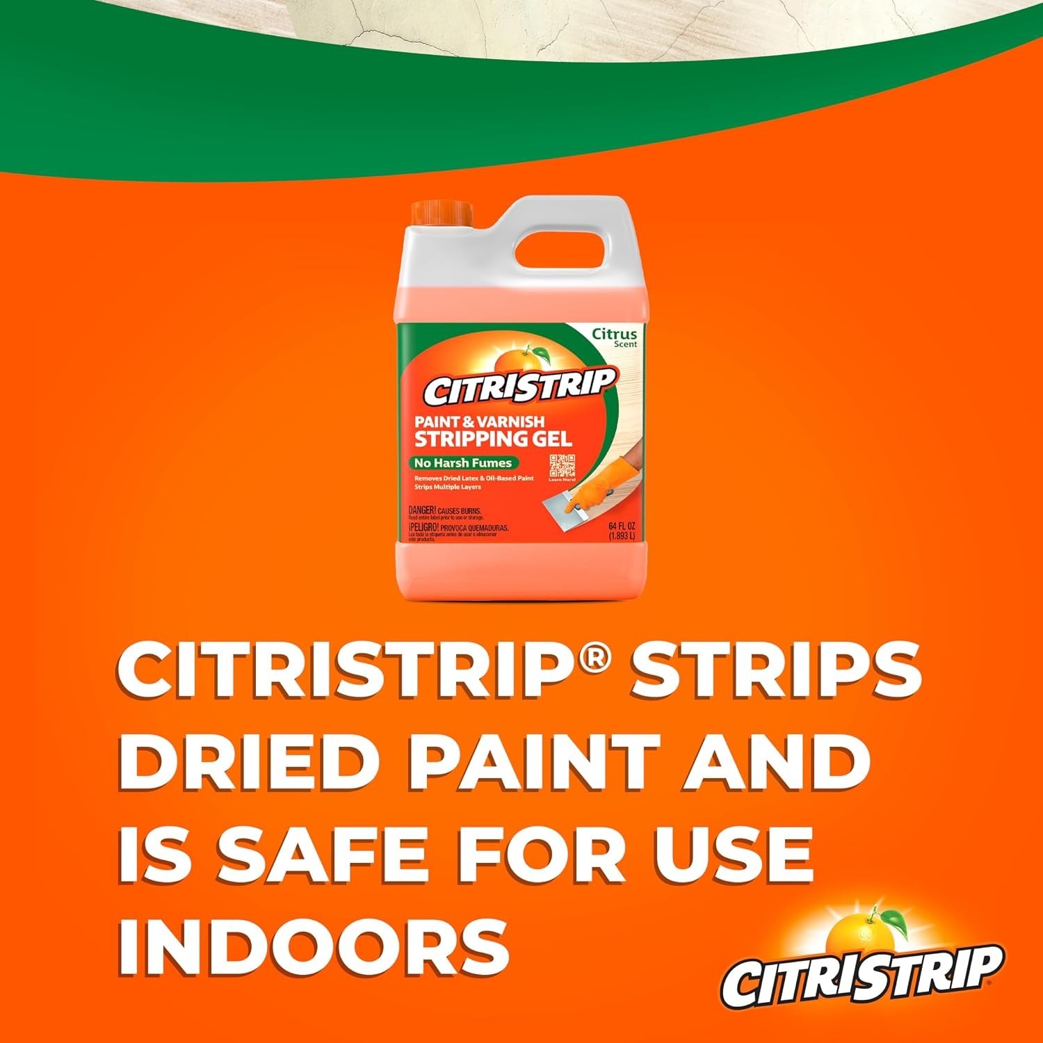 Efficient Citrus Gel Paint & Varnish Remover – 40 oz for Multiple Surfaces