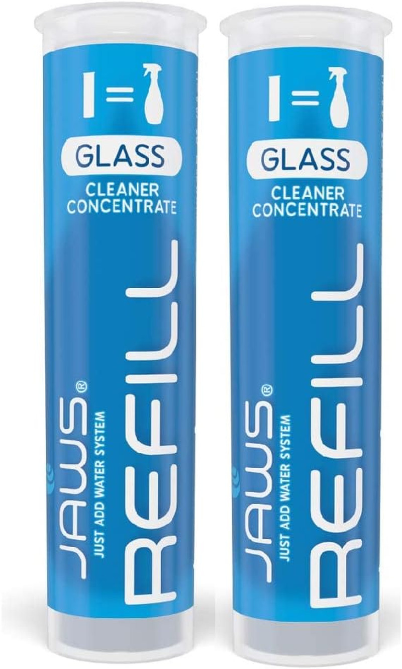 Glass Cleaner Bottle with 2 Refill Pods. Refillable Cleaning Supplies