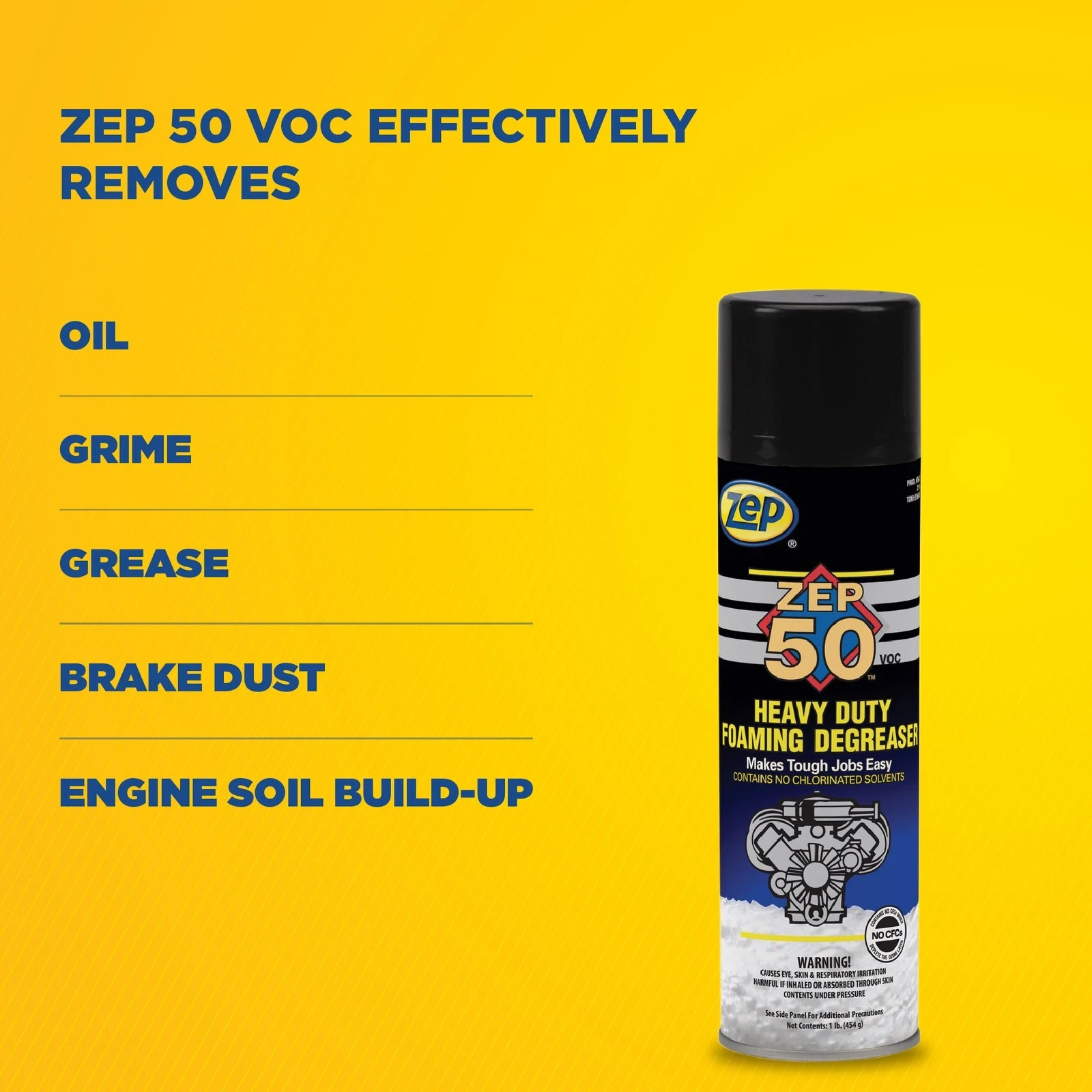 Zep 50 VOC Heavy Duty Foaming Degreaser 16 Oz (Case of 12) 361301
