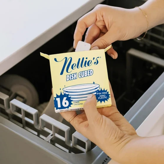 NELLIE’S AUTO DISHED CUBED DISHWASHER CUBES PODS ECO FRIENDLY PLASTIC FREE 128CT