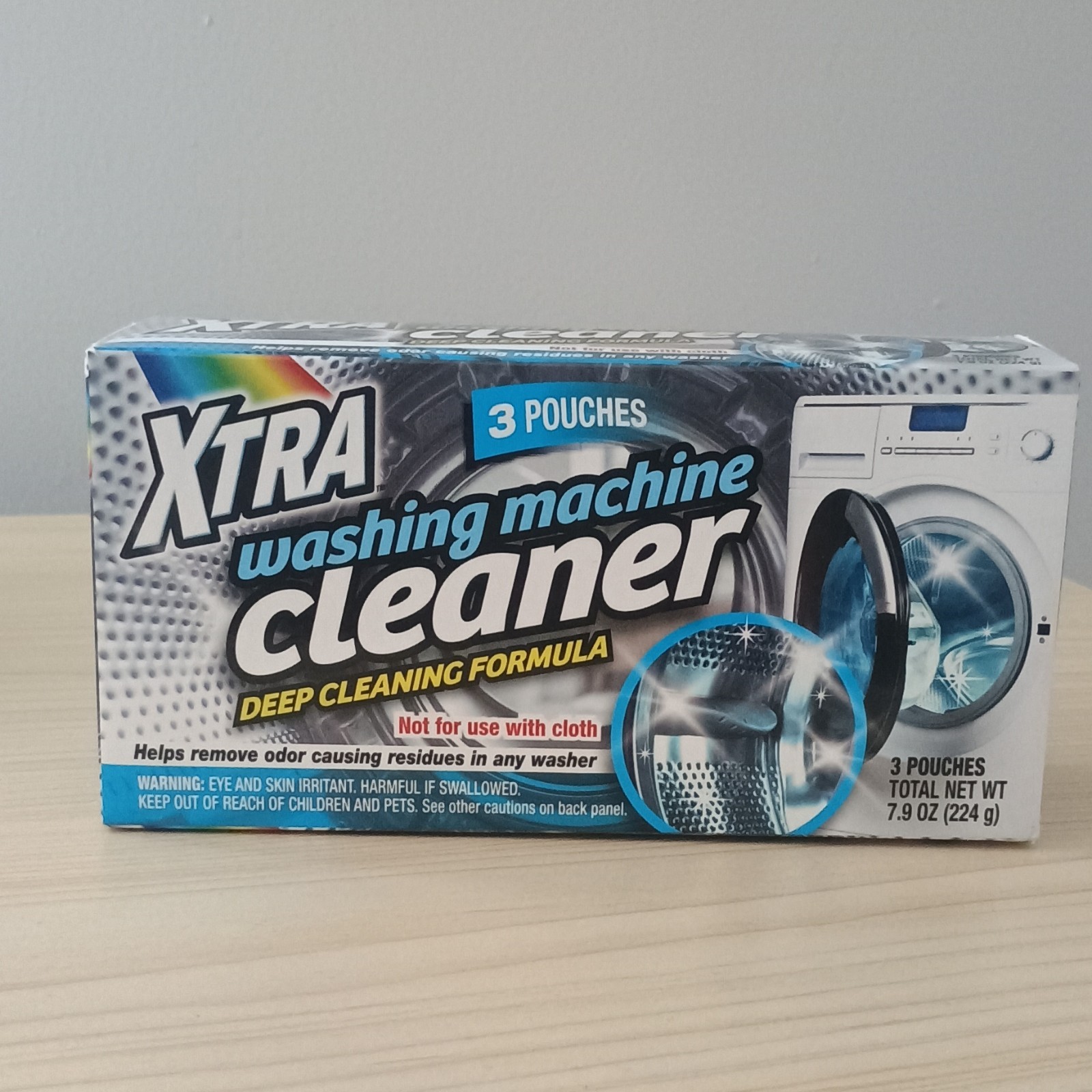 XTRA Washing Machine Cleaner Deep Cleaning Formula 3 Pouches 7.9 oz