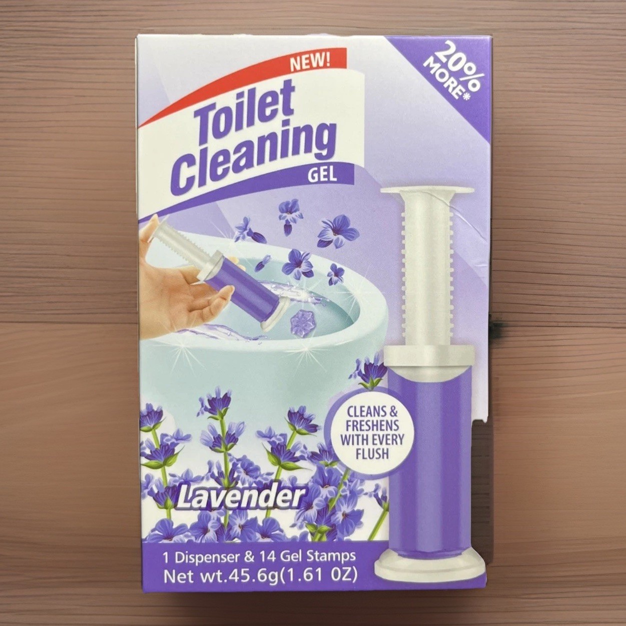 Lot Of 2 Toilet Cleaner Gel Odor Remover 1 Dispenser + 14 Gel Stampsx2-Lavender