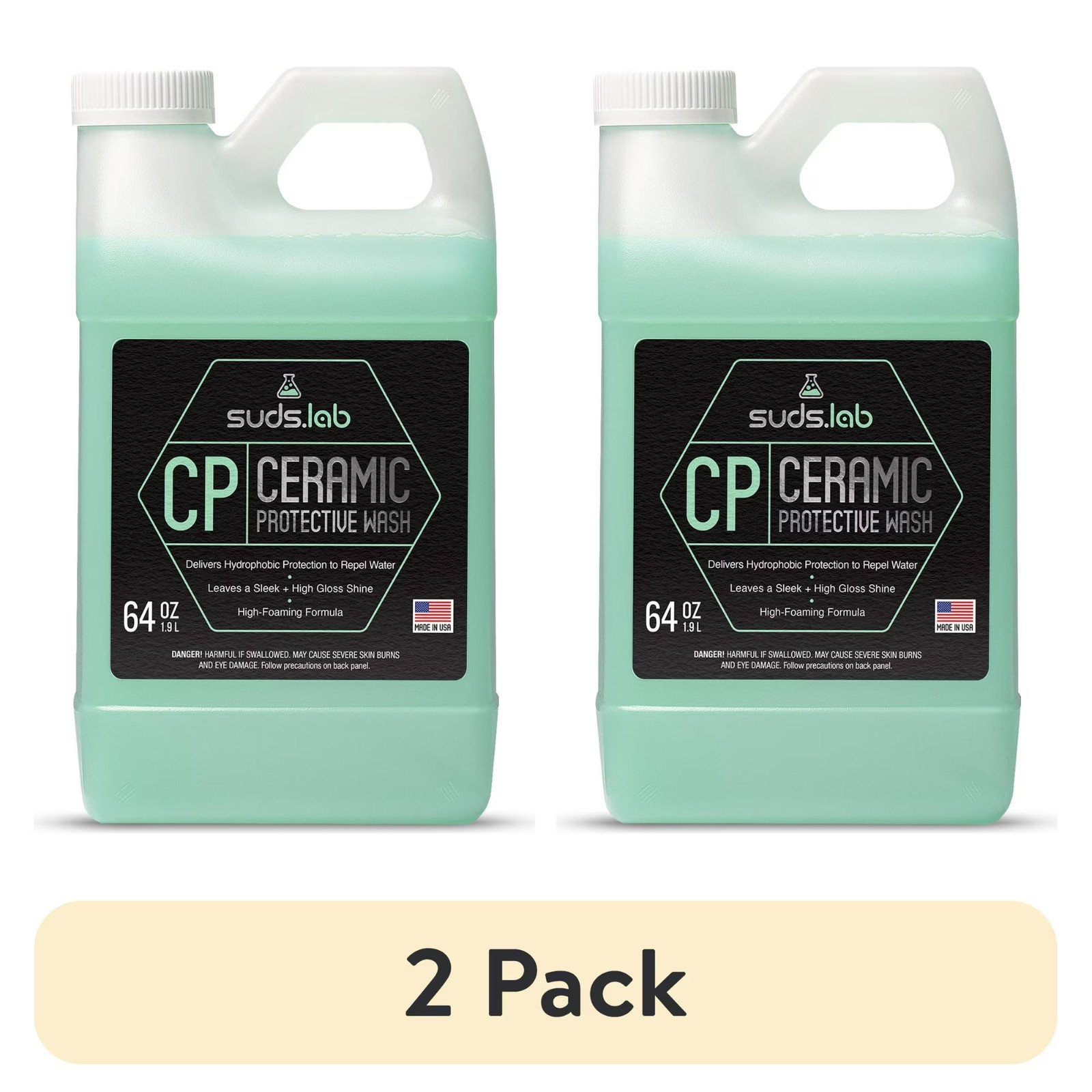 (2 pack) Suds Lab Ceramic Protective Vehicle Wash – 64 oz bottle