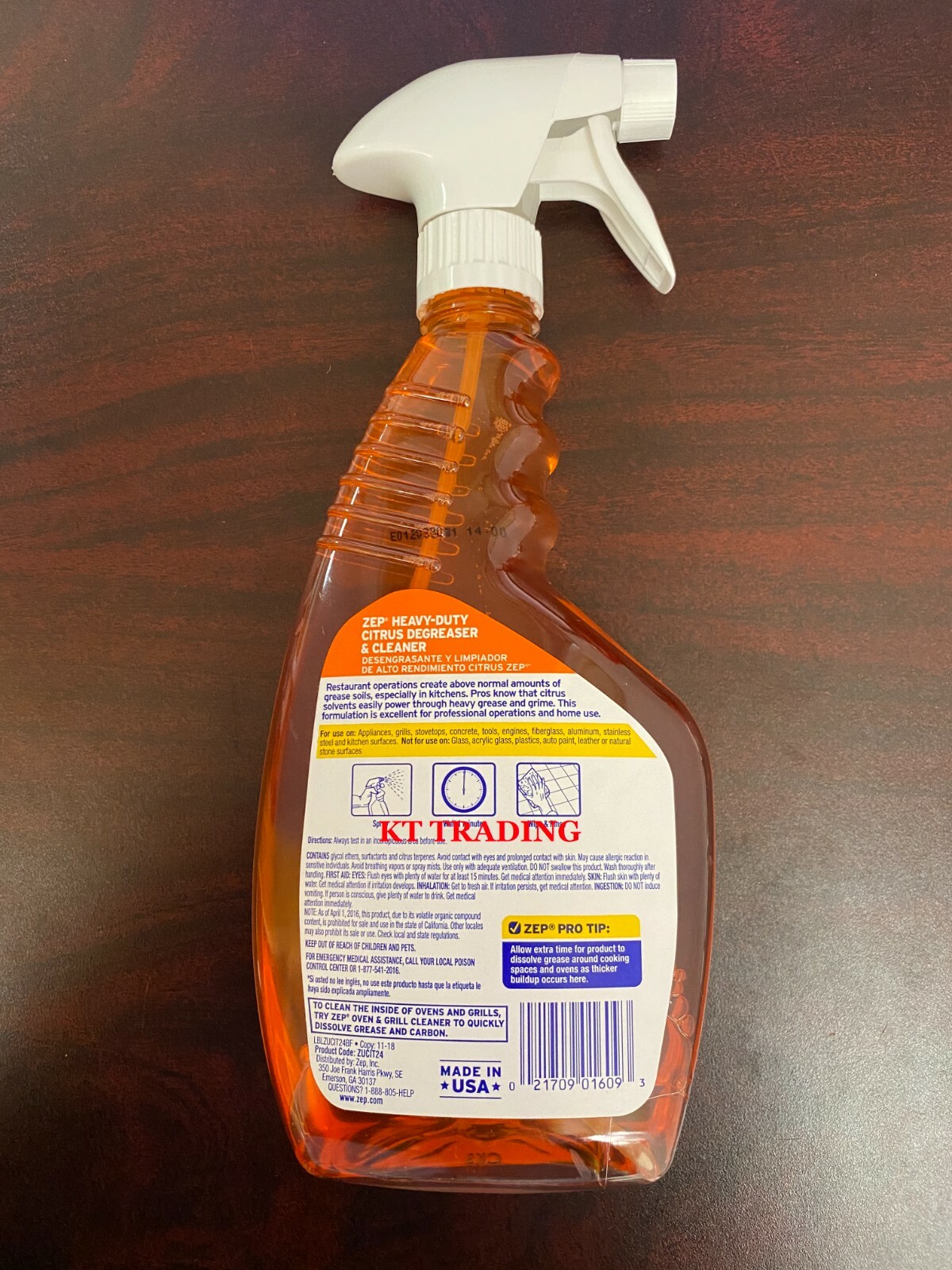 Zep HEAVY DUTY Restaurant Grade Quality CITRUS DEGREASER & CLEANER 24oz Spray