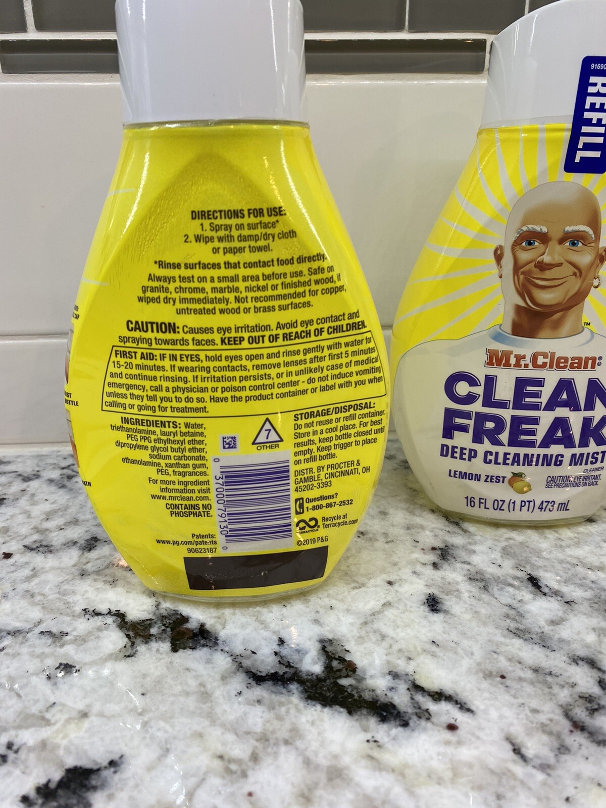 Mr. Clean Clean Freak – SET of (2) 16 oz LEMON ZEST REFILLS Multi-Surface Spray
