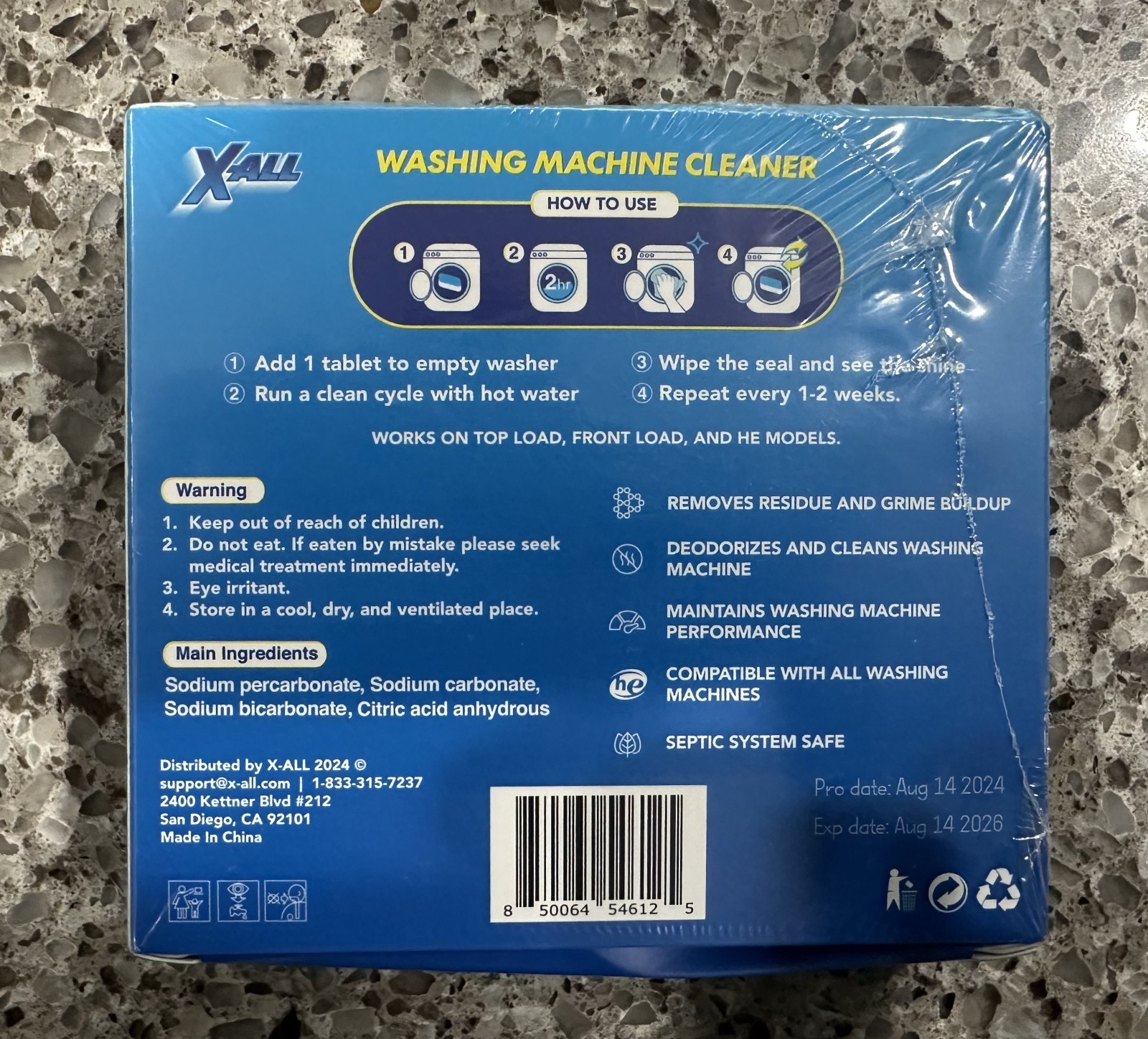X-ALL Washing Machine Cleaner – Deep Cleaning Tablets, Cleans and refreshes