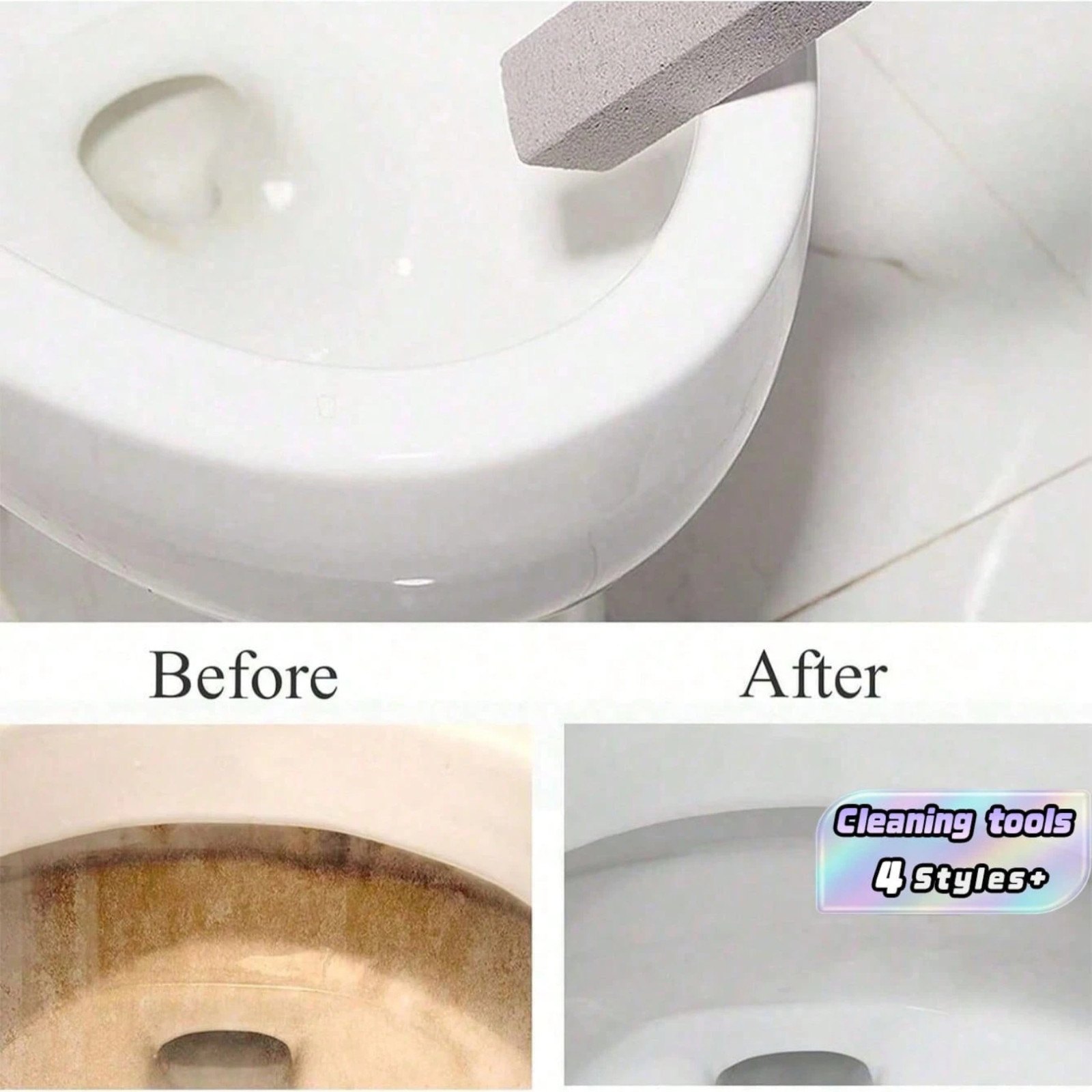 1pc Pumice Stone For Toilet Cleaning Ceramics Bowl Tile Rust Stain Ring Scrubber