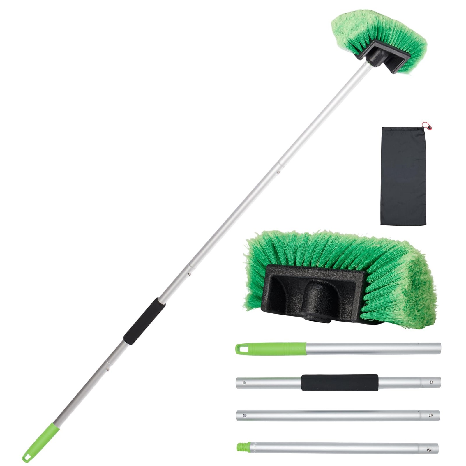 Car Wash Brush with Long Handle, 60” Soft Bristle Cleaning Brush, Car Cleani…