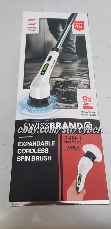 Swiss Brand Expandable Cordless Spin Brush; New in Box