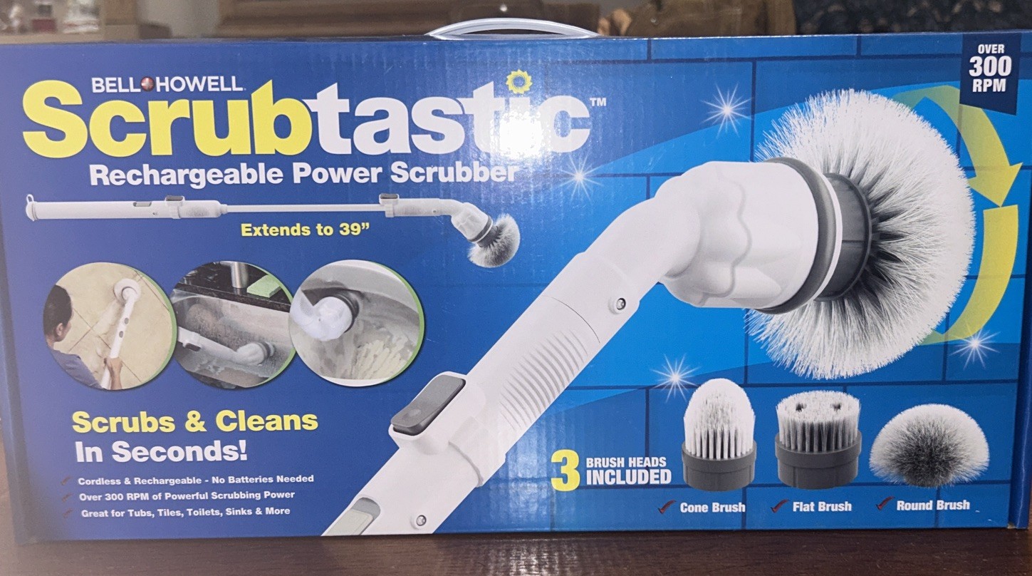 Bell + Howell Scrubtastic Rechargeable Power Scrubber NEW 2022