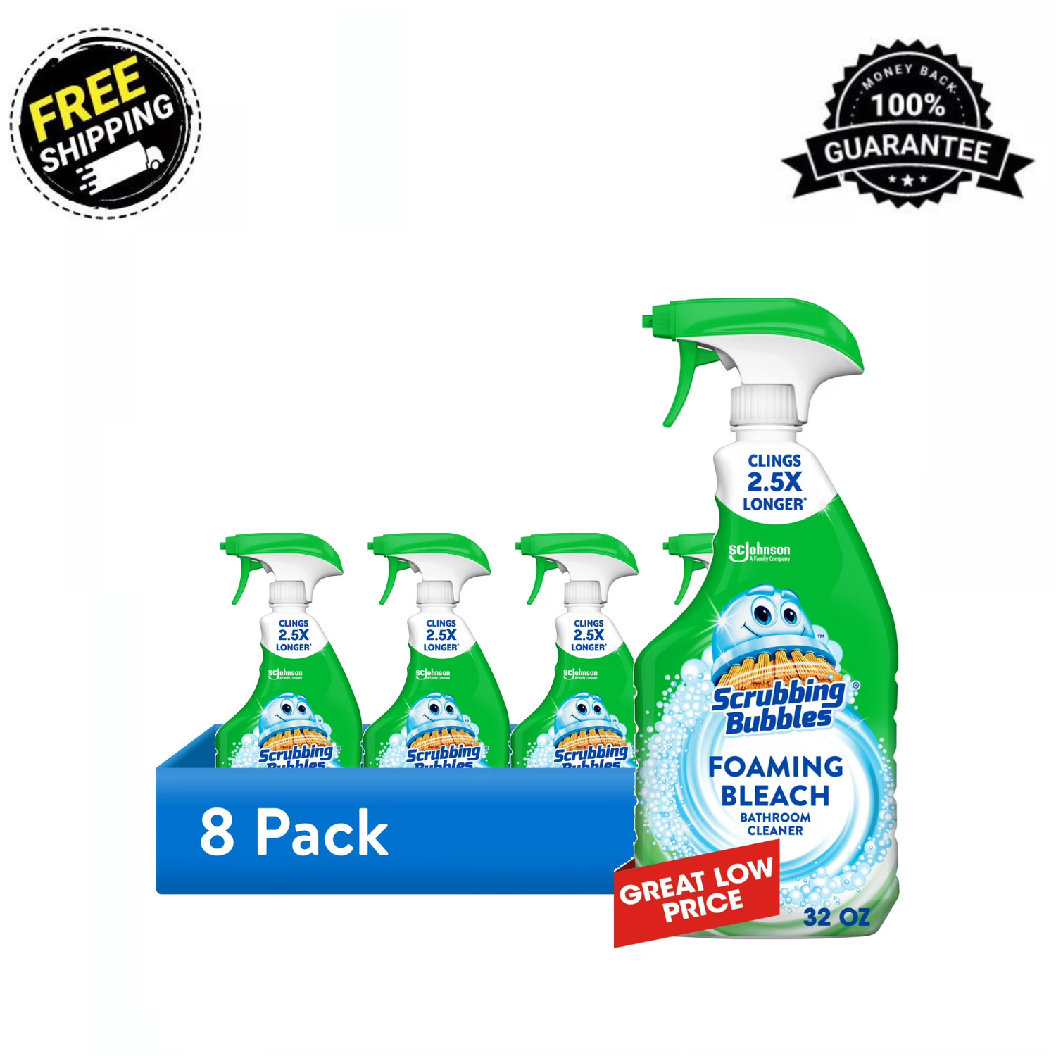 8pk Scrubbing Bubbles 32 Fluid ounce(s) Fresh Foam Multipurpose Bathroom Cleaner