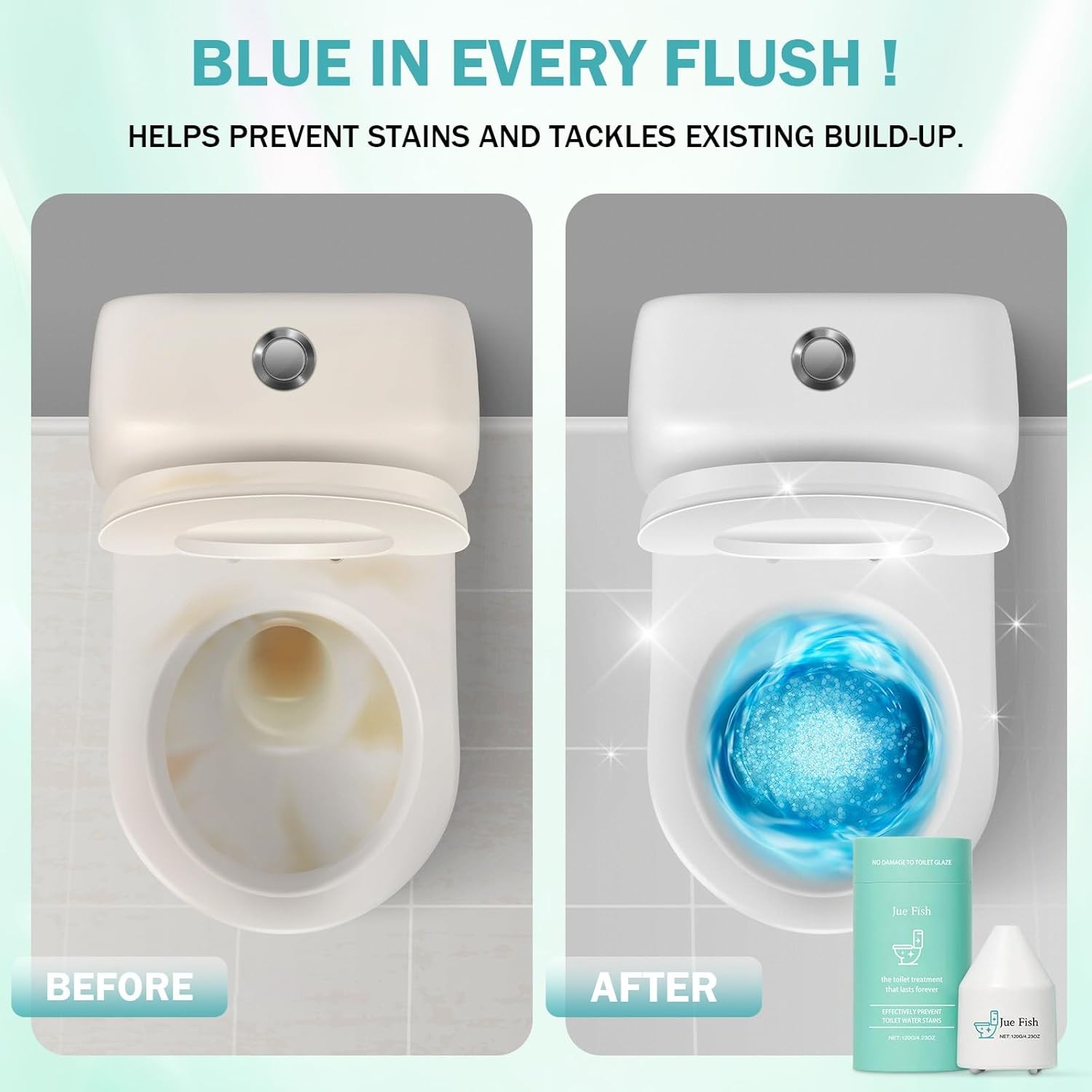 2 PCS Crazy Clean Effect Toilet Bowl Cleaner, Toilet Cleaner 120g x2 (Sealed)