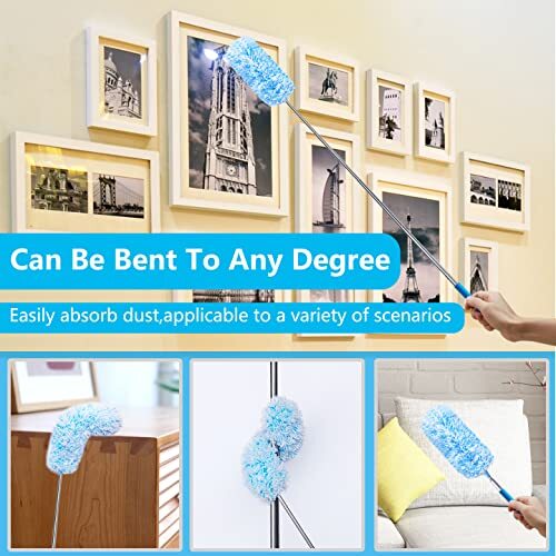 4Pcs Extendable Microfiber Duster Telescoping Car Window Office Cleaning Dusters