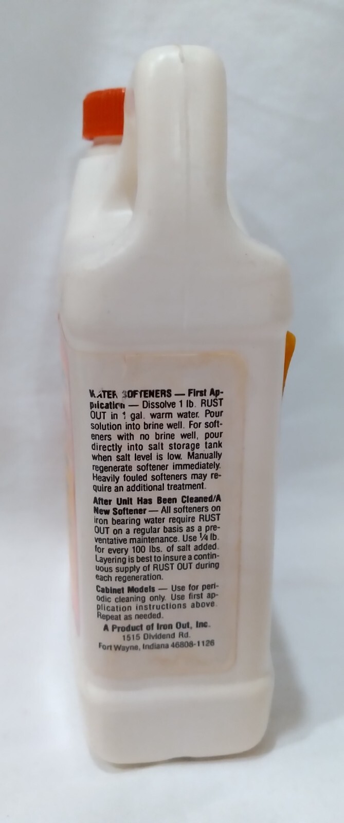 Commercial Strength RUST OUT Water Softener Cleaner Rust & Stain Remover 18 oz