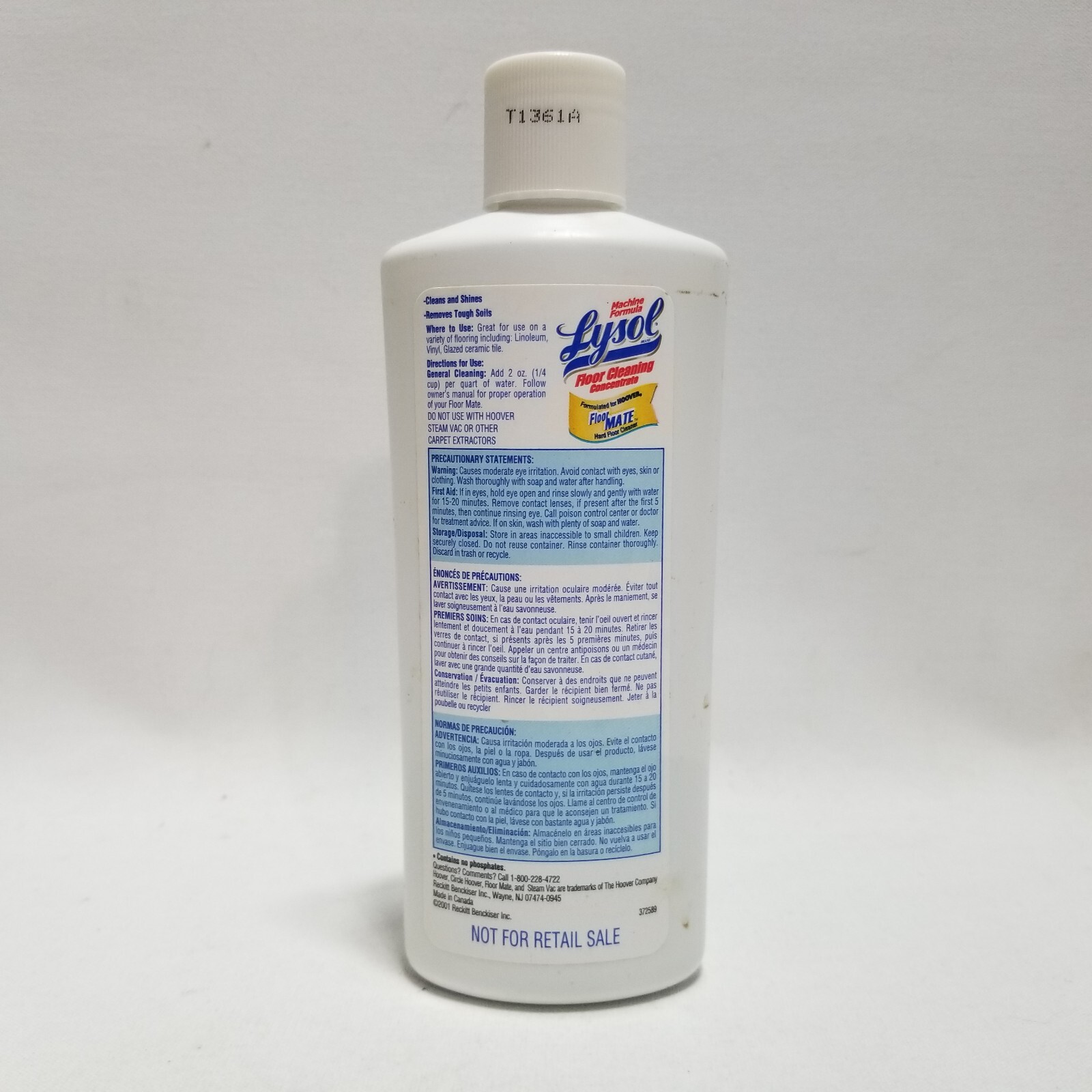 LYSOL Floor Cleaning Concentrate for Hoover Floormate Cleaner 8 fl oz – Sealed