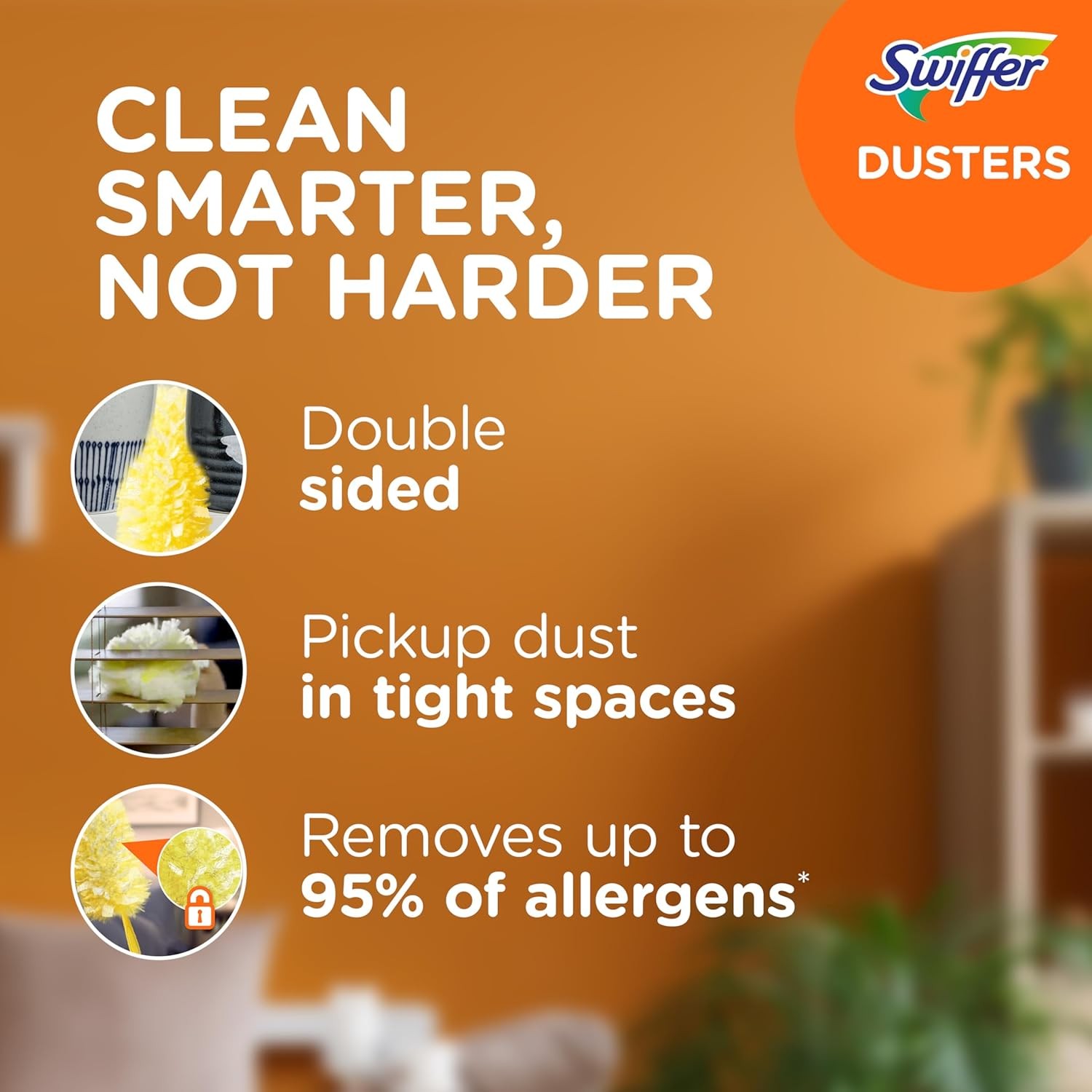 Heavy Duty Dusting Kit, Cleaning Supplies, 3 Ft Extended Handle, 1 Duster, 12 Re