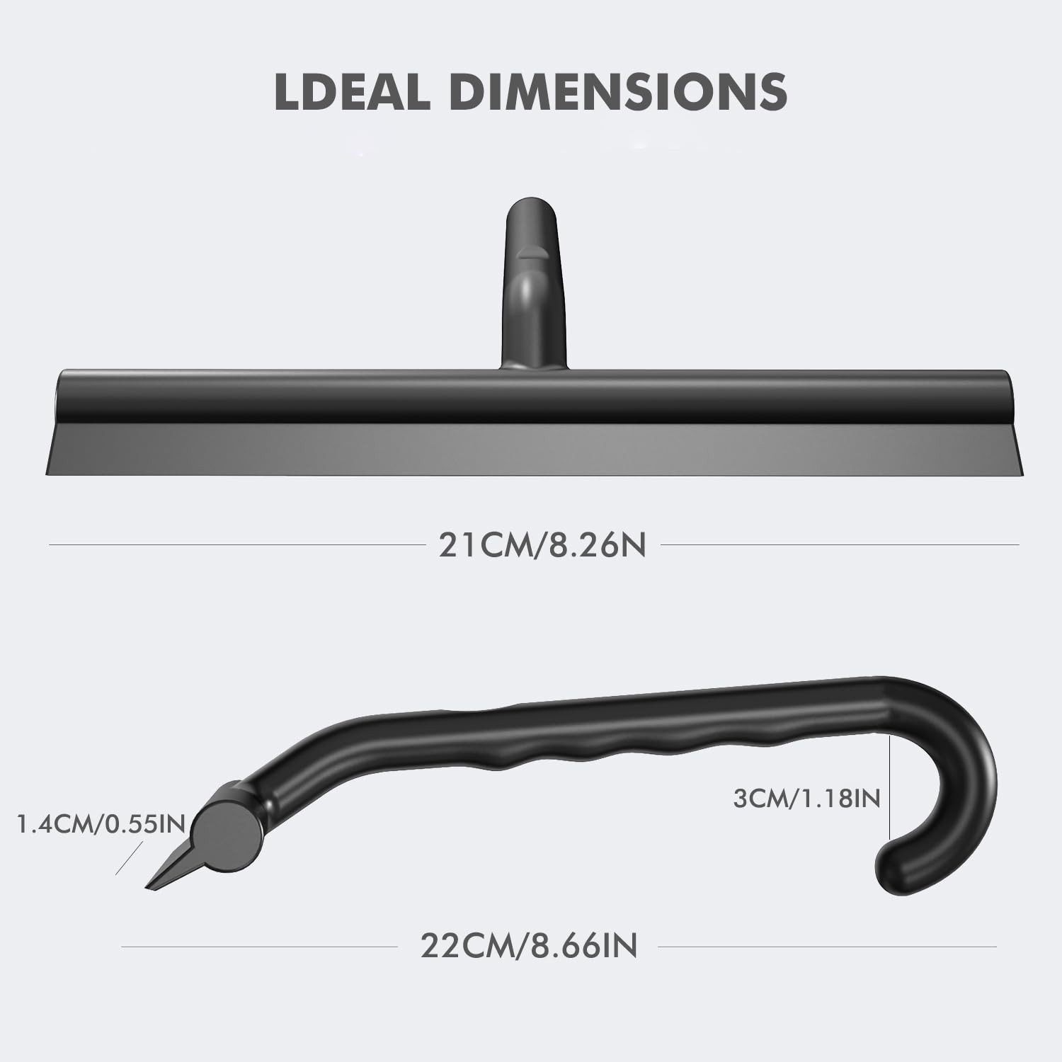 Shower Squeegee with Built-in Hook Design Bathroom Cleaner for Shower, Window
