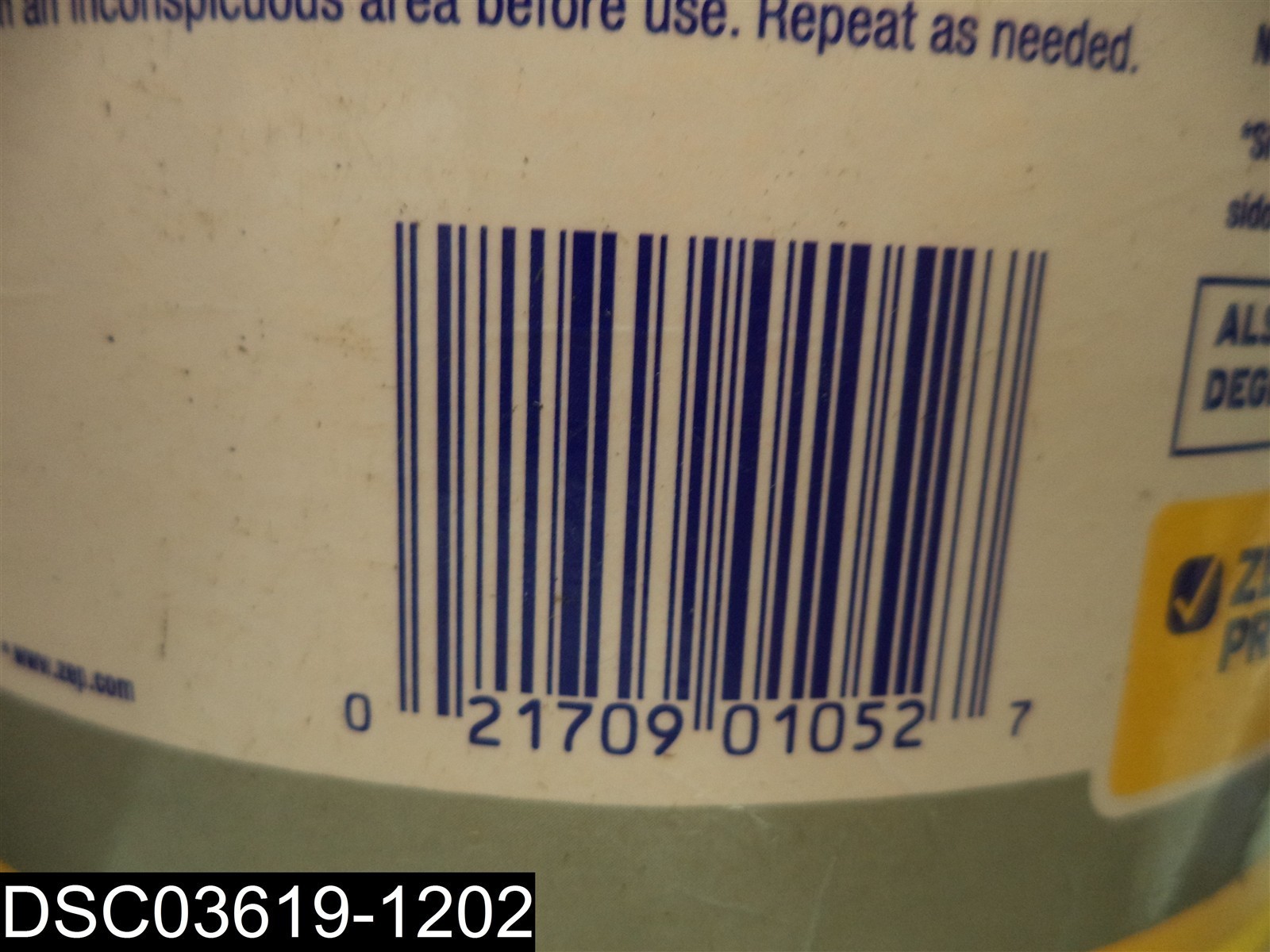 QTY=4 Gal(4X1 Gal):ZU505128 Zep Fast 505 Lemon Cleaner and Degreaser