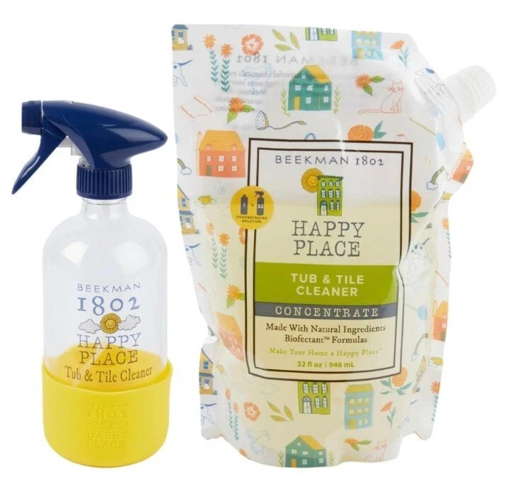Beekman Happy Place Tub & Tile 32 oz. Concentrate Cleaning Set Sweet Grass NEW