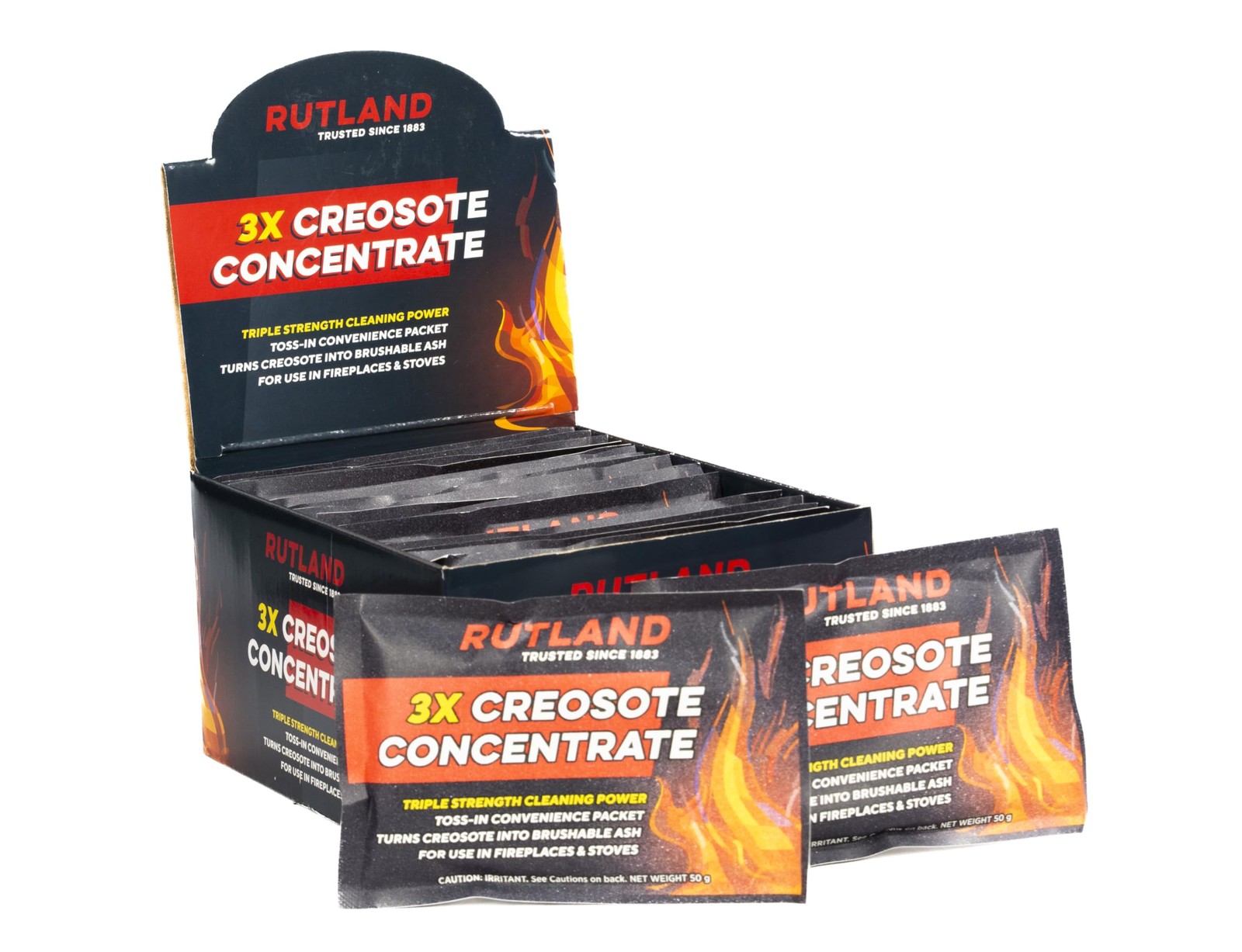 Rutland Creosote Concentrate – Triple Power Remover Packets – Fireplace Clean…