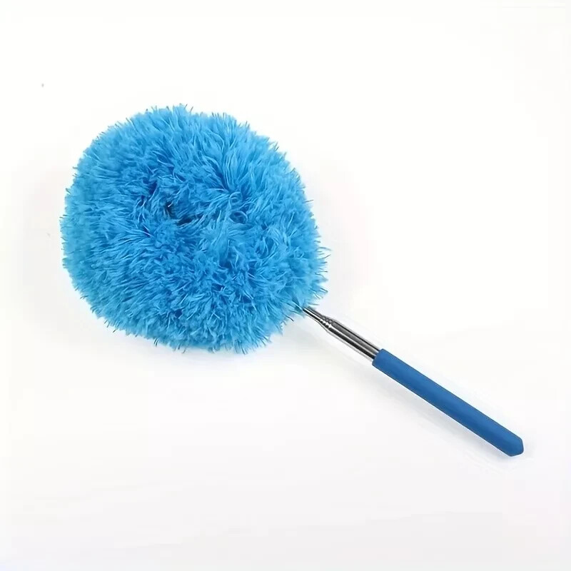 1pc Ceiling Fan Duster with Extension Pole – Washable Microfiber Brush for Fans