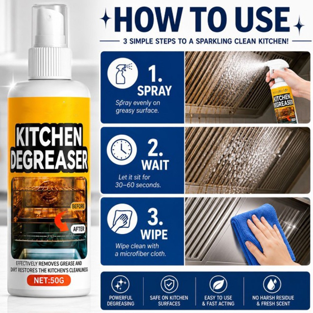 50/120g Grease Killer Spray Greasekiller Grill Cleaner Extra Strong Oven Cleaner