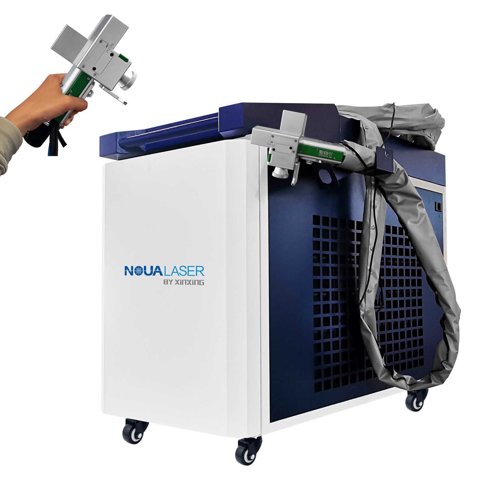 US STOCK 1500W Laser Cleaning Machine Double Wobble Laser Cleaner for Metal 220V