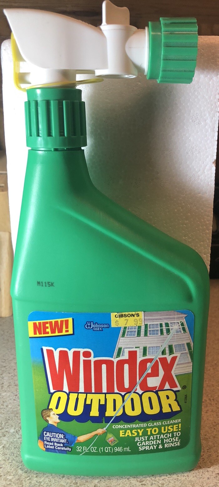 Windex Outdoor Window Cleaner Spay Concentrated 32 fl oz New Old Stock