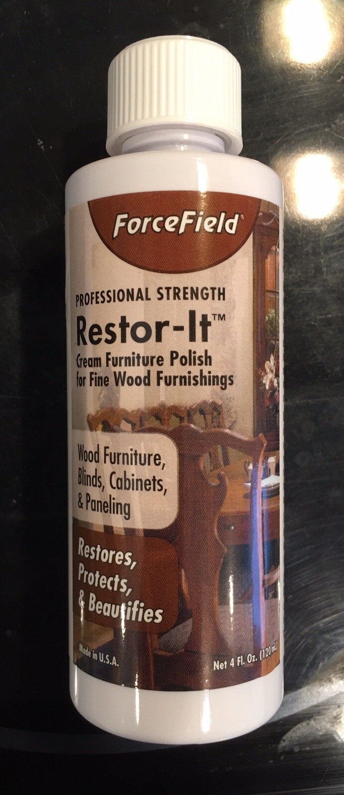 FORCEFIELD 4 Oz RESTORE IT FURNITURE POLISH PROTECTOR FINE WOOD FURNISHINGS