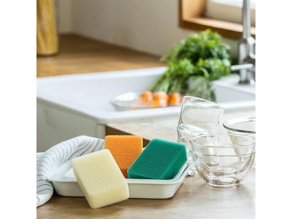 Kamenoko Sponge Do Square 3 Colors 3-Pack Set High Quality Kitchen Sponge Japan