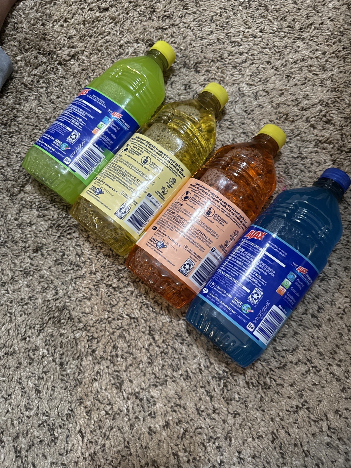 (LOT 4 Bottles) Ajax LIME w/ Baking Soda All Purpose Cleaner 16.9 oz Ea Bottle